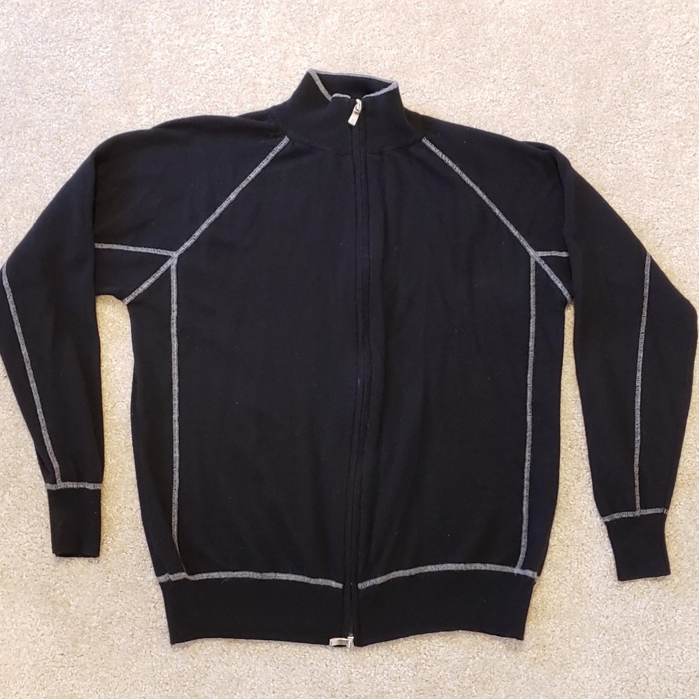 100% Cashmere Sweater, Black, Luigi Baldo sz. L